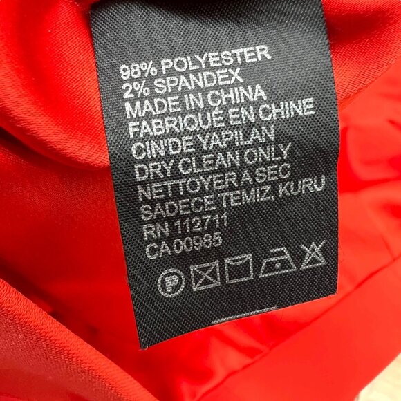 Jay Godfrey Tama Strapless Red-Orange Peplum Dress Size 4 - Picture 9 of 10